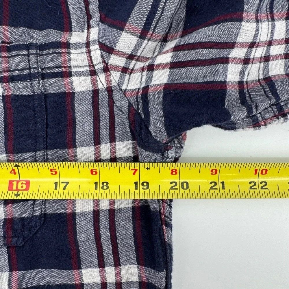 Eddie Bauer Men Lot of 2 Plaid Flannel Preppy Button Down Shirt Long Sleeve Sz M